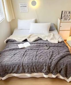 Soft-Cozy Velvet Blanket/Duvet (5*6) - Grey