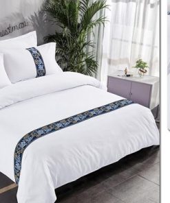 Embroidered cotton duvet covers
