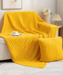 Chair throw on blanket